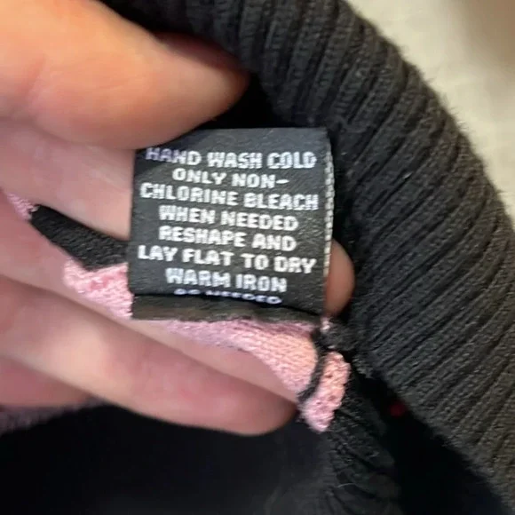 Premise Studio | Pink and Black Striped Sweater with a Drop Shoulder Women Small - Picture 7 of 7